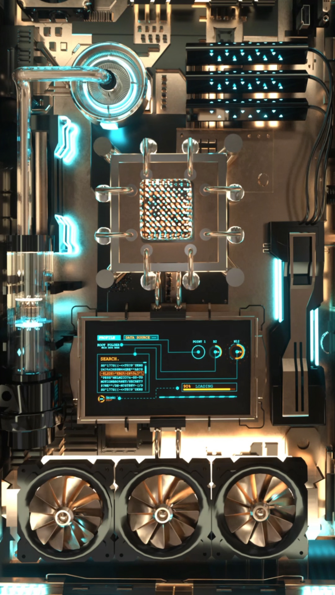 Cyberpunk CPU Tech - 4K Live Wallpaper