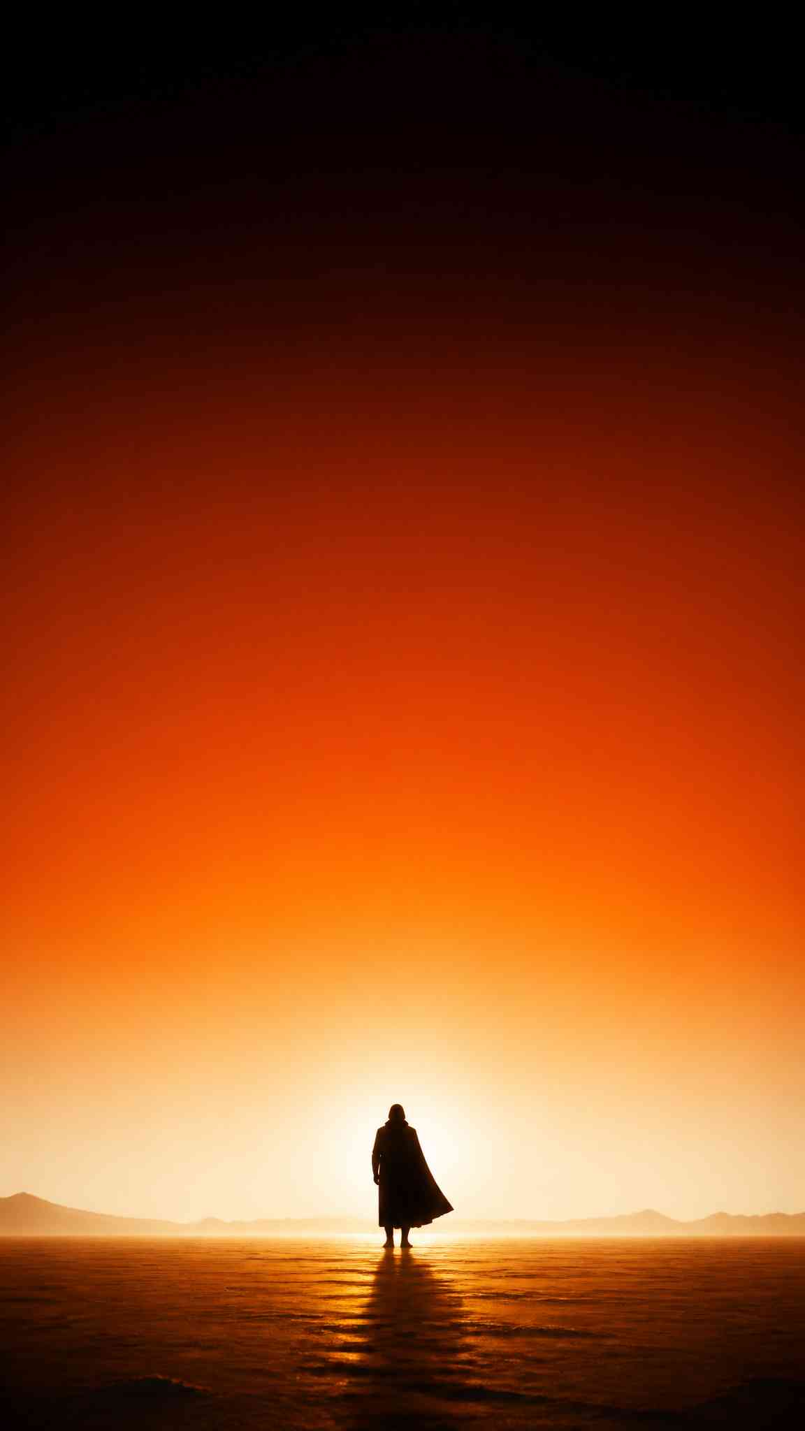 Dune Desert Silhouette - 4K Phone Wallpaper