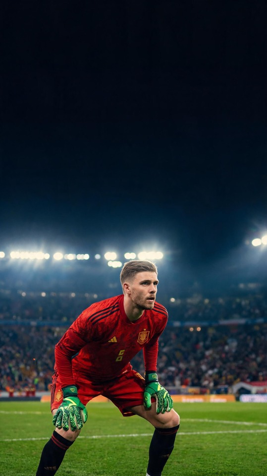Unai Simon Spanien Rekord-Keeper - 4K Wallpaper