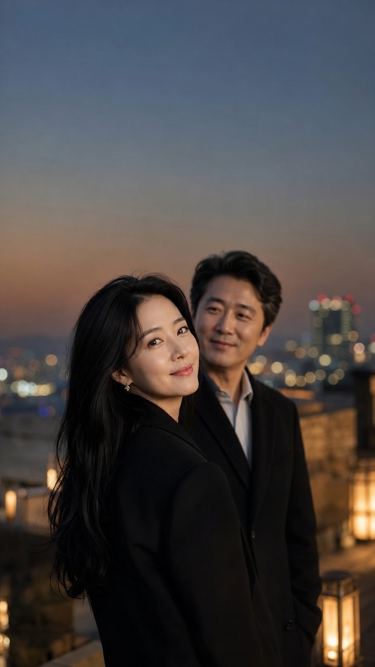 Lee Young-ae Cinematic Night View - 4K Phone Wallpaper