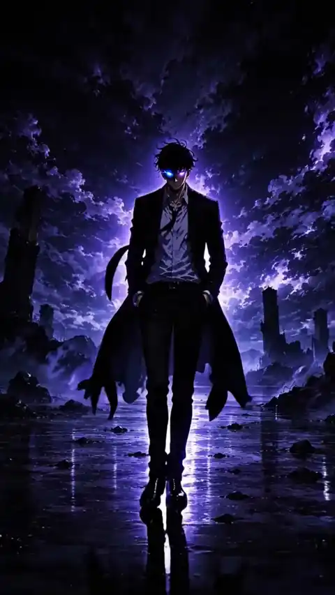 Sung Jin Woo Solo Leveling Dark Anime - Live Wallpaper