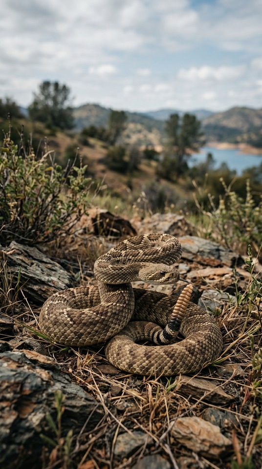 Serpiente de Cascabel Realista - Fondo 4K