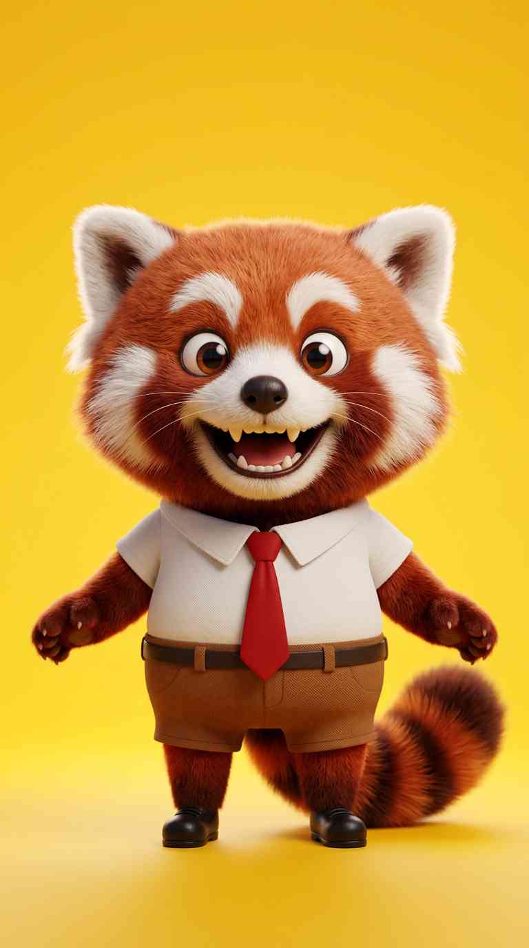 Roter Panda Schüler - 4K Handy Wallpaper