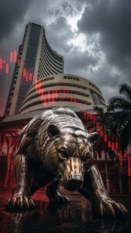 Sensex Index Abwärtstrend - 4K Hintergrundbilder