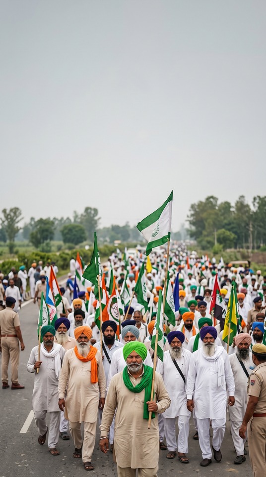 Kisan क स न Farmer March 4K Wallpaper