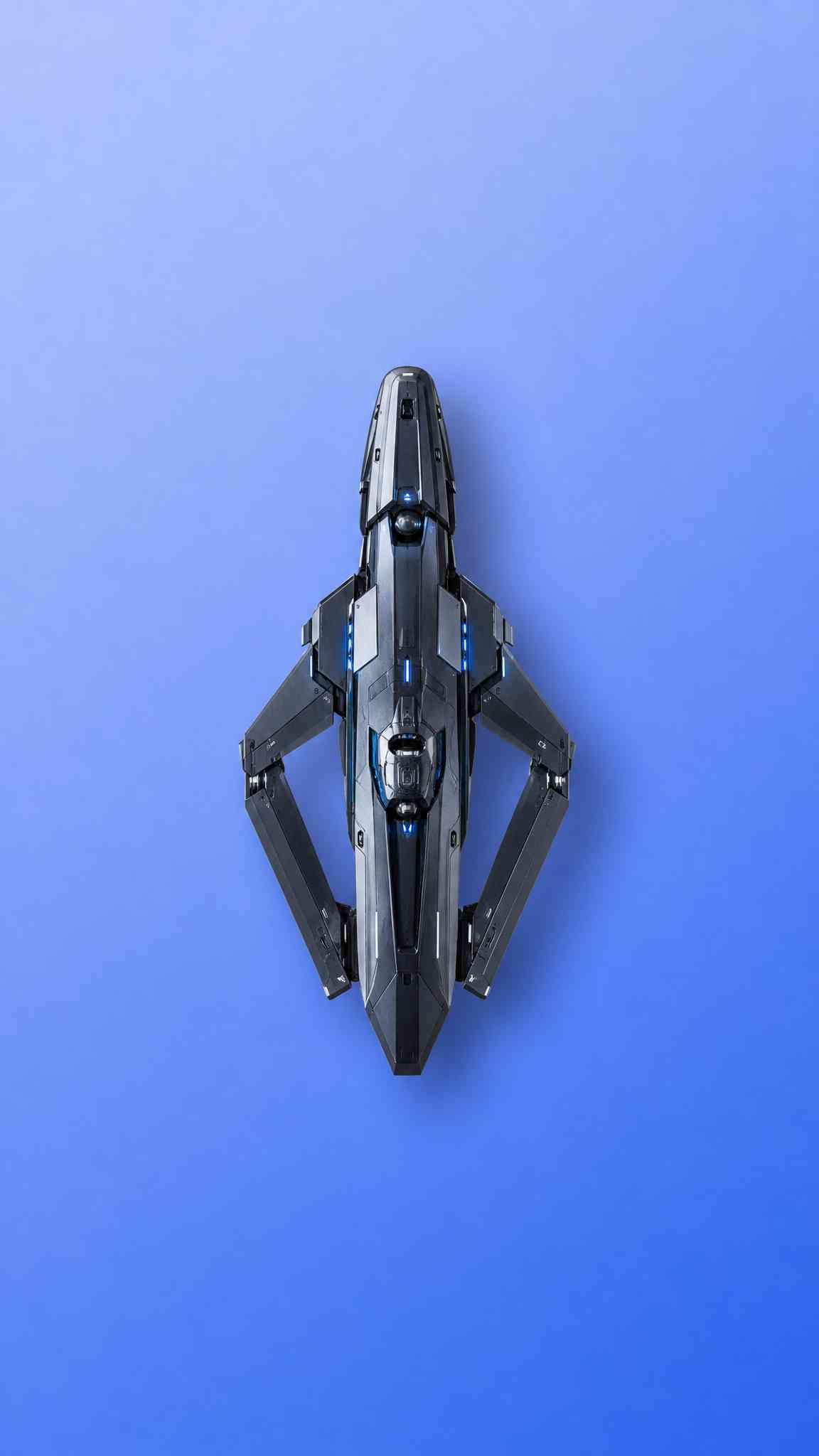 Futuristic Spaceship Minimalist - 4K Wallpaper