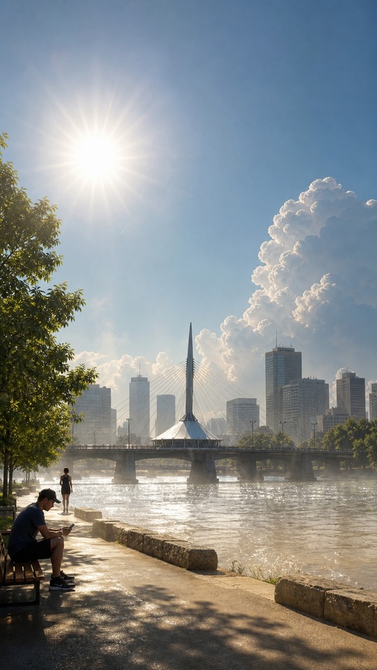 Winnipeg Weather Summer Heatwave - 4K Phone Background