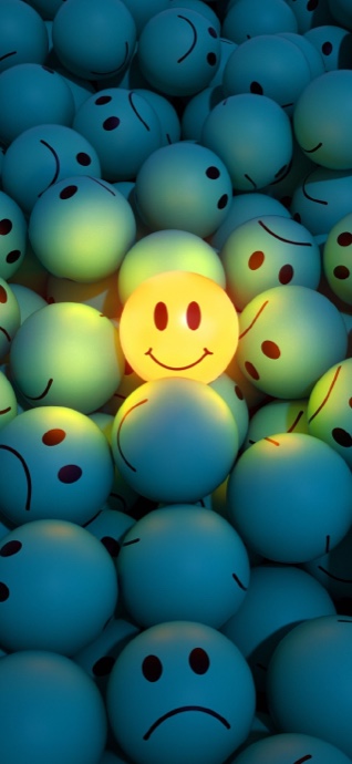 Smiley Lumineux 3D - Arrière-plans 4K