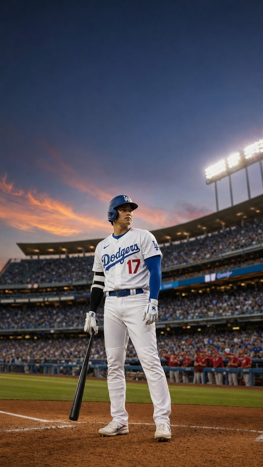Shohei Ohtani Dodgers vs D-backs - 4K Phone Background