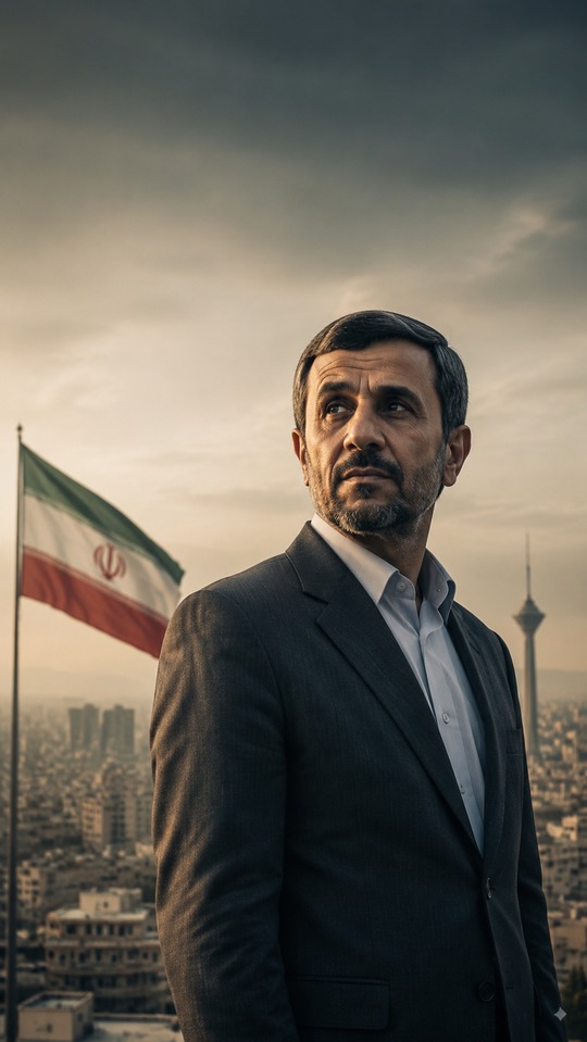 Ahmadinejad Realistic Portrait - 4K Phone Background
