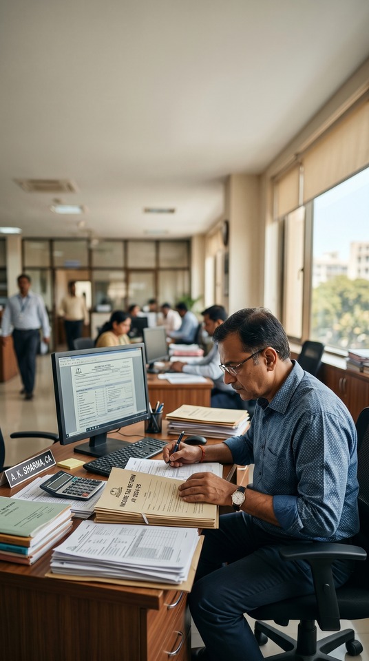 Income Tax Return Office - 4K Wallpaper