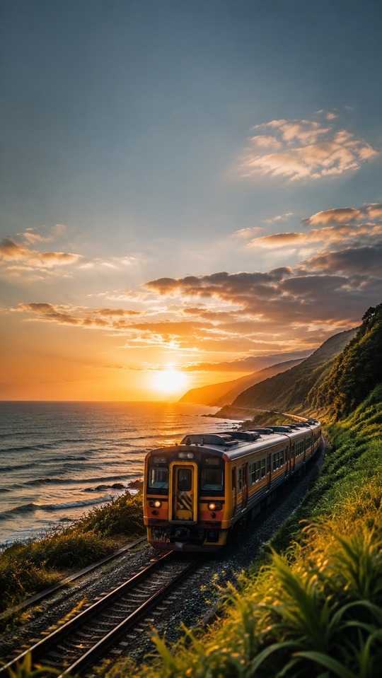 3481 Coastal Railway - 4K Mobile Backgrounds