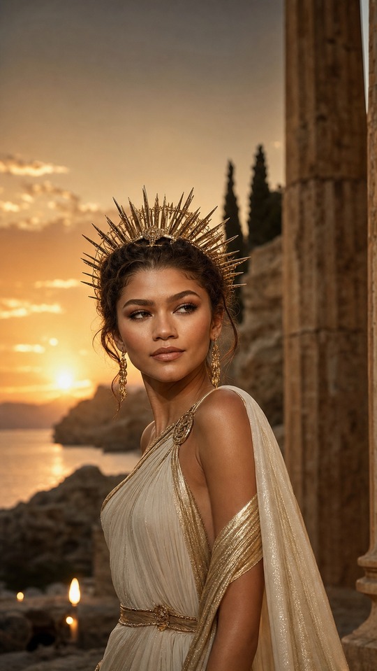 The Odyssey 2026 Zendaya Greek Goddess - 4K Wallpaper