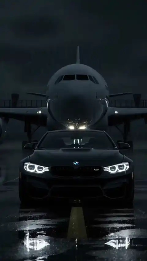 BMW M4 Flughafen Nacht - Bewegliches Wallpaper