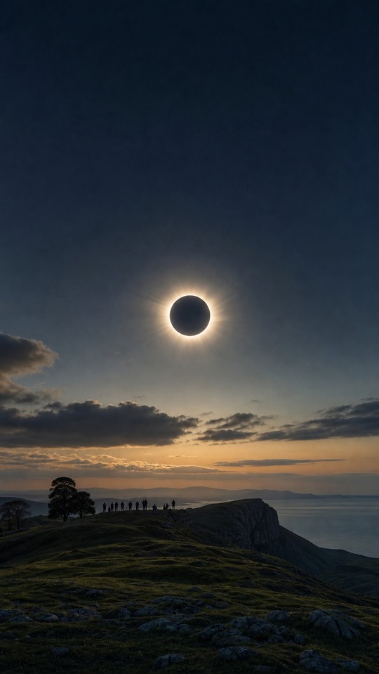 Total Solar Eclipse Cinematic Landscape - 4K Wallpaper