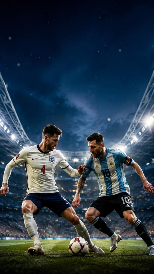 England vs Argentina Fußball - 4K Hintergrundbild