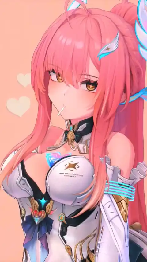 핑크 머리 애니메이션 소녀 4K 라이브 배경화면