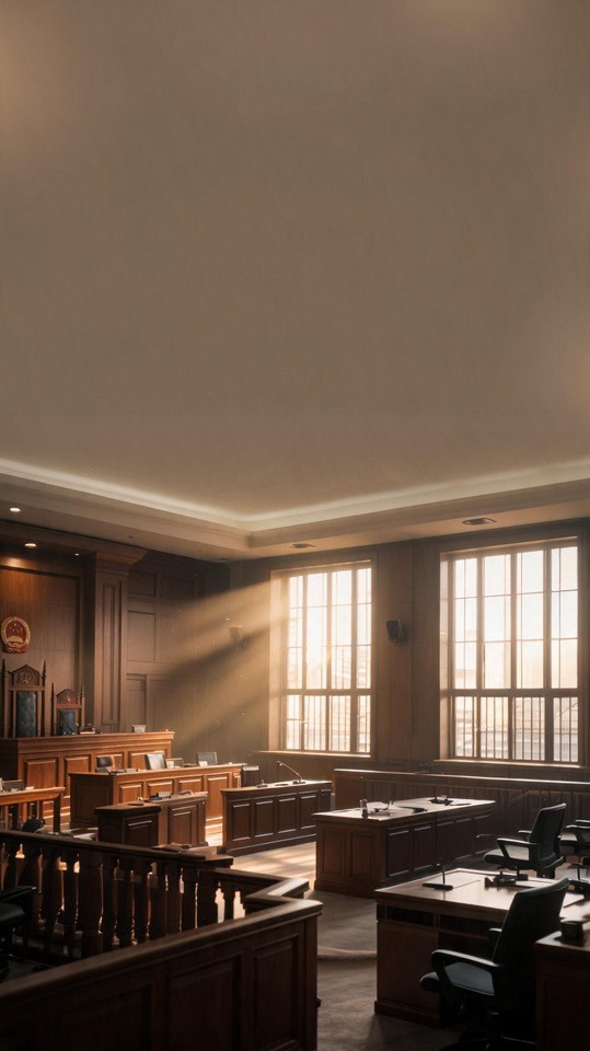 Kim Keon-hee Inspired Cinematic Courtroom - 4K Wallpaper