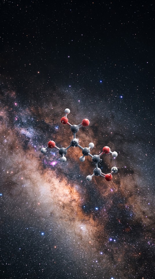 Interstellar Sugar Molecule Cosmic Background - 4K Wallpaper