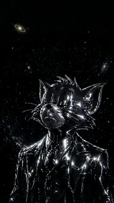 Chrome Tom Cat Space Suit - Live Wallpaper