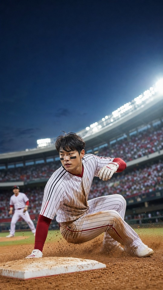 Cheon Seong-ho KBO Action - 4K Wallpaper