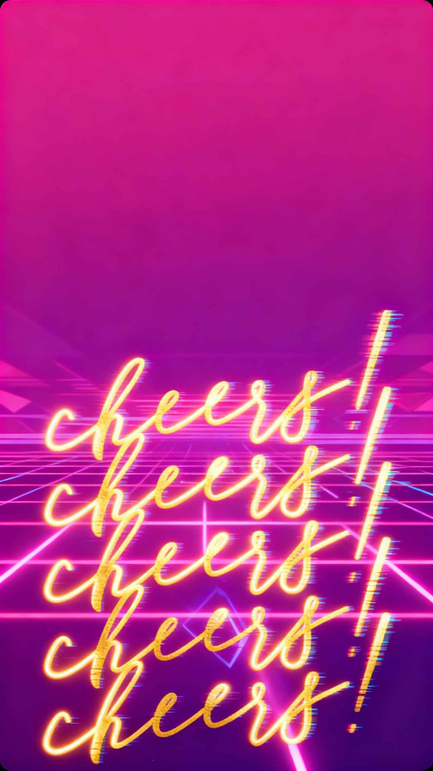 レトロネオン Cheers - 4K 高画質壁紙