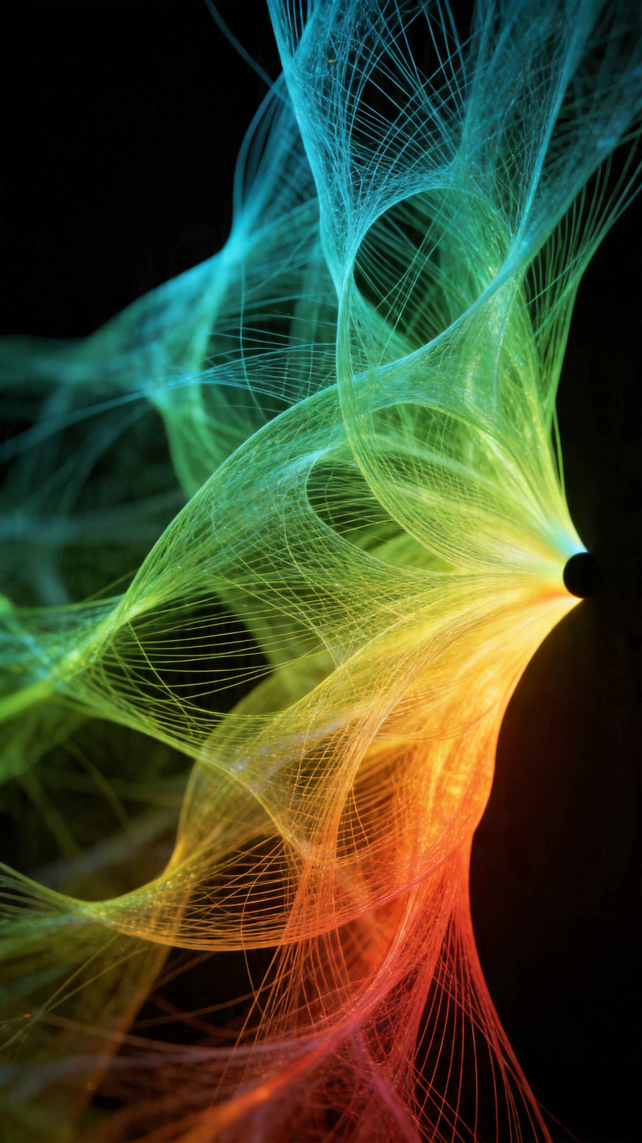 Abstract Rainbow Fibers - 4K Wallpaper