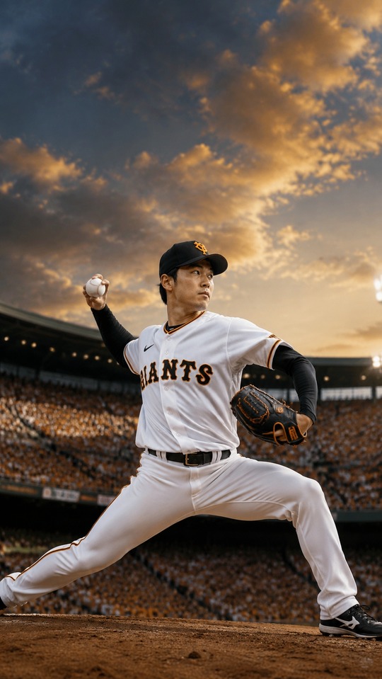 Yomiuri Giants Béisbol Acción - Fondo de Pantalla 4K