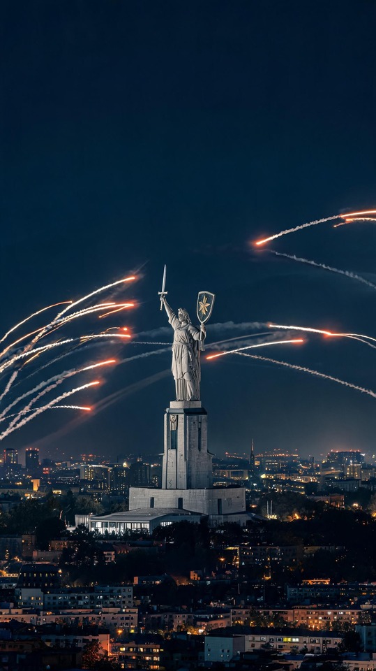 Russia Ukraine Kyiv Motherland Monument - 4K Wallpaper