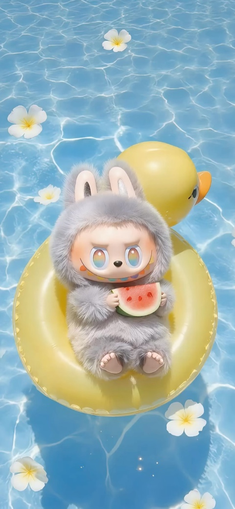 Sommer Kawaii Flauschiger Hase - Live Hintergrund