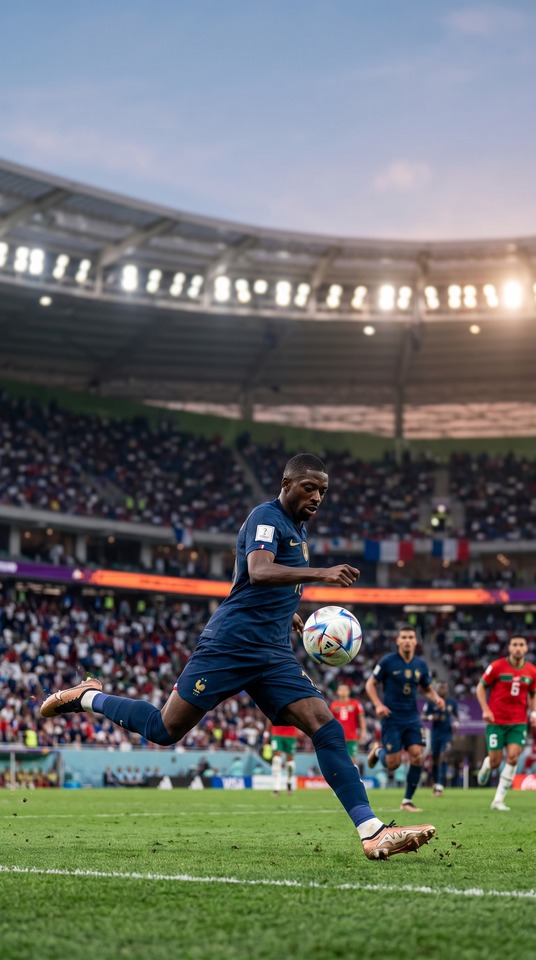 Maxifoot: Ousmane Dembélé Action - 4K Phone Wallpaper
