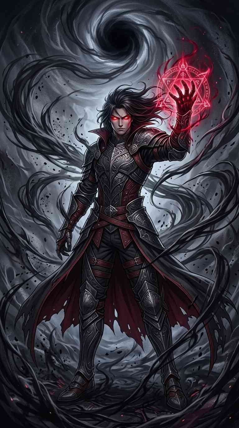Mage de l'Ombre Magie Rouge - Fond d'écran 4K