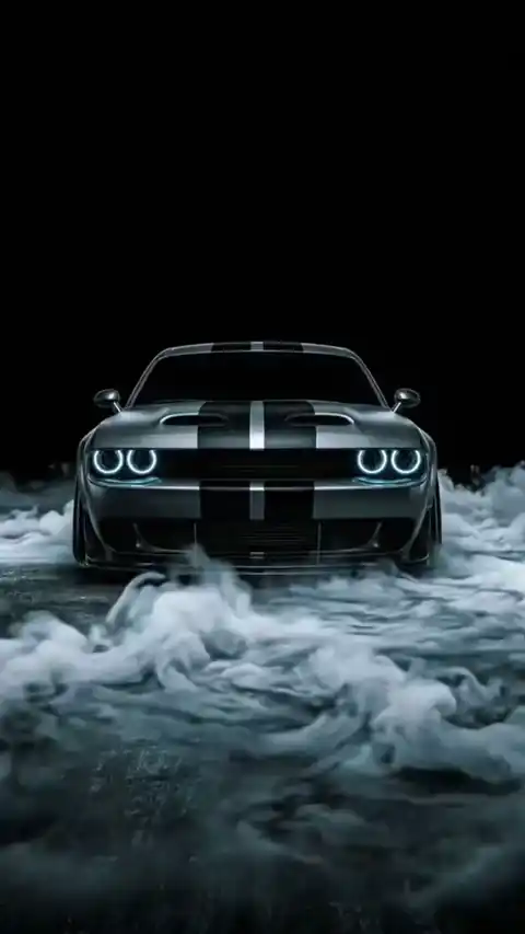 Muscle Car Cinematic Smoke - Bewegliches Wallpaper