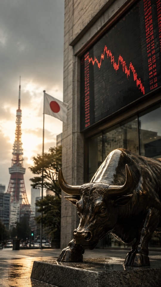 Nikkei 225 Stock Market Bull - 4K Wallpaper