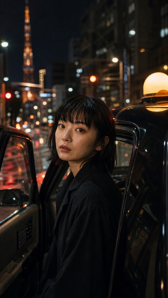 Kotone Furukawa Midnight Taxi - 4K Hintergründe
