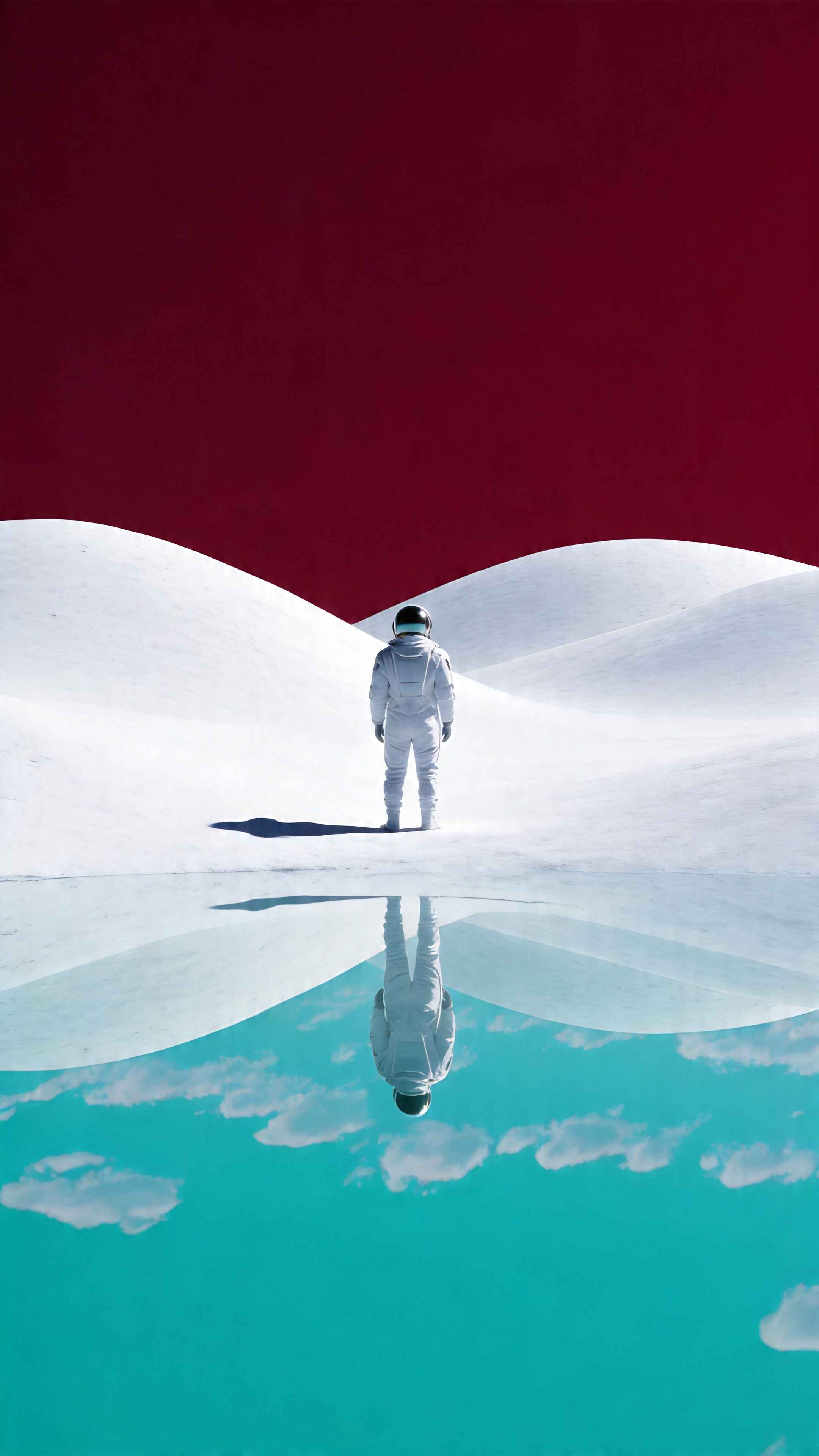 Astronaut Surreal Reflection - 4K Wallpaper