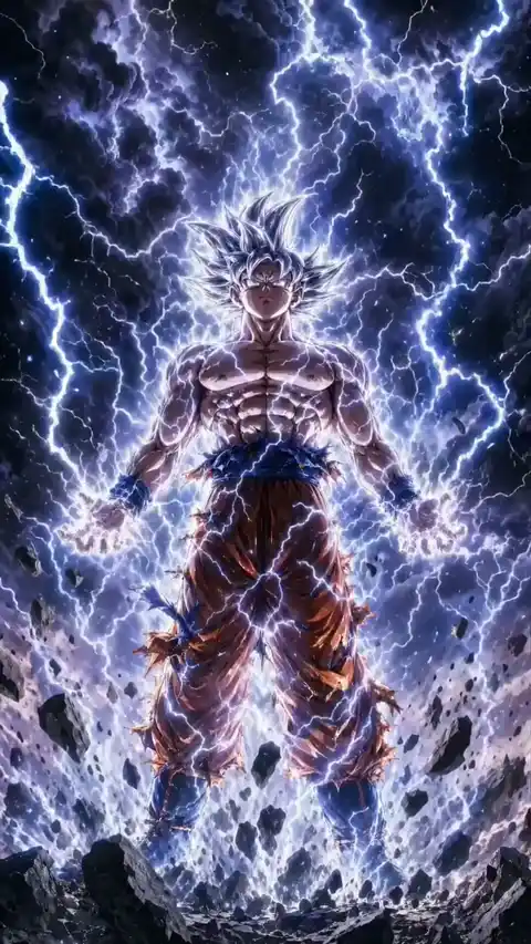 Goku Ultra Instinct Lightning - 4K Live Wallpaper