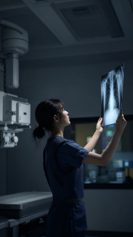 Cinematic Radiologist 4K Wallpaper - Medical Professional