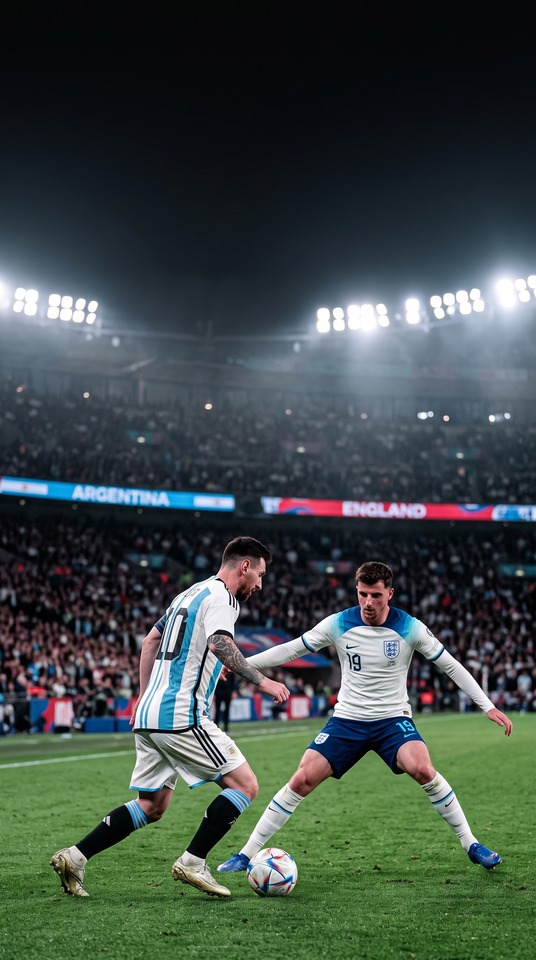 England vs Argentina (anh đấu với argentina) - 4K Football Wallpaper