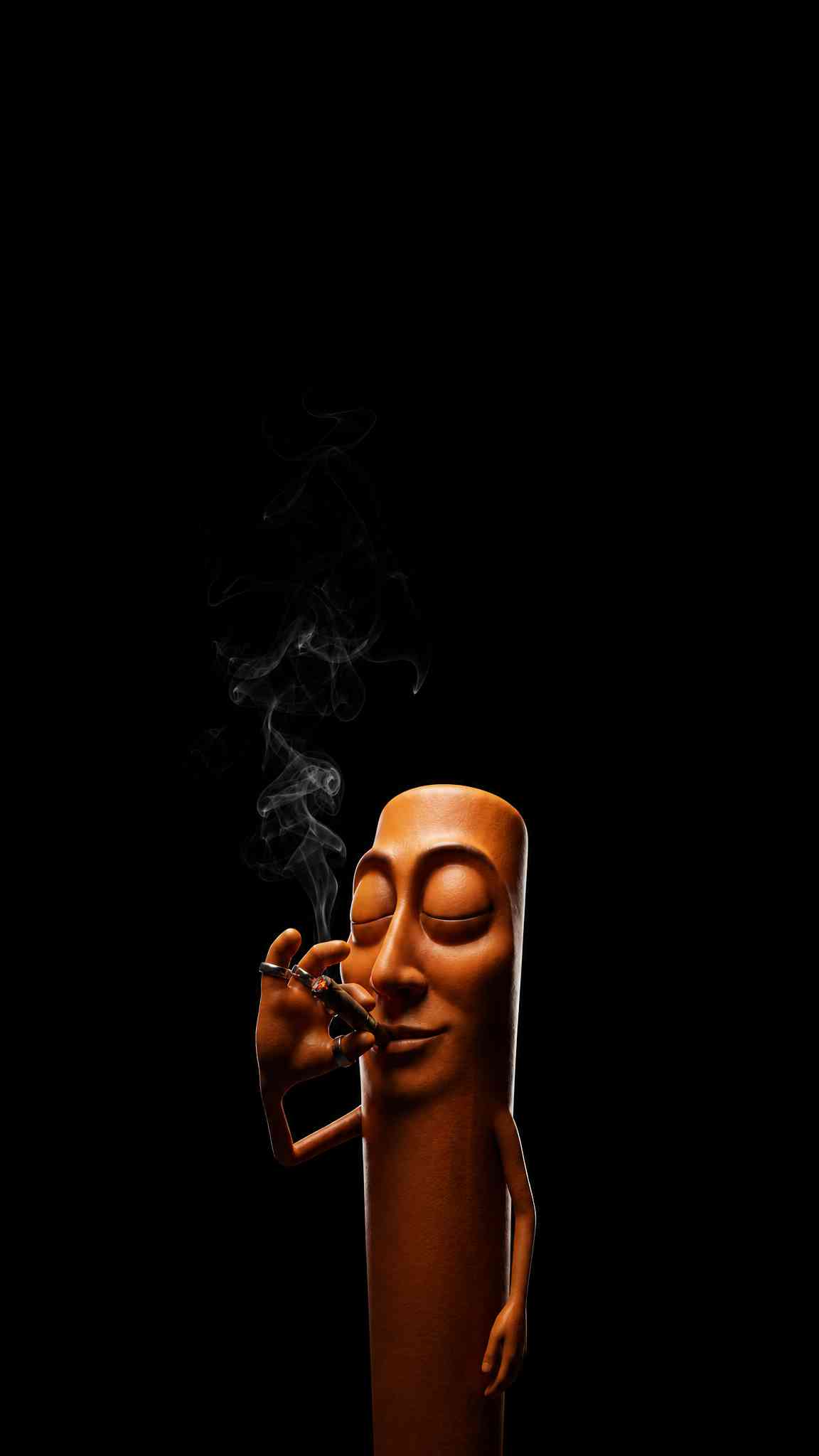 Personaje Fumando Render 3D - Fondo de Pantalla 4K