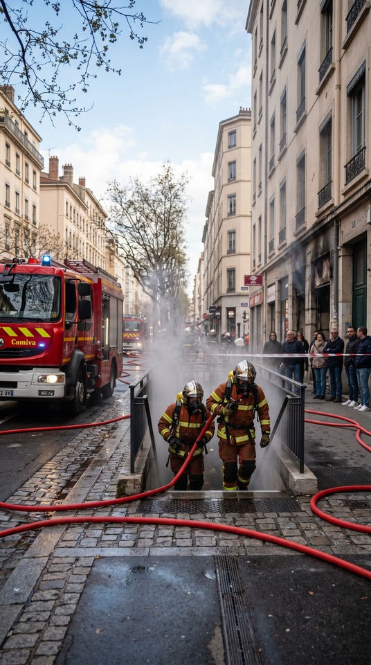 Lyon Firefighters Emergency Rescue - 4K Wallpaper