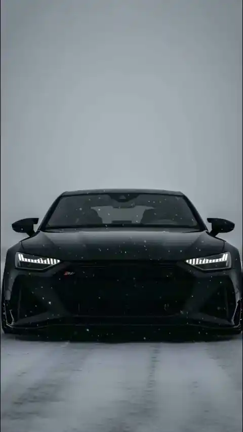 Voiture de Luxe Noire Hiver - Fond d'Écran Animé
