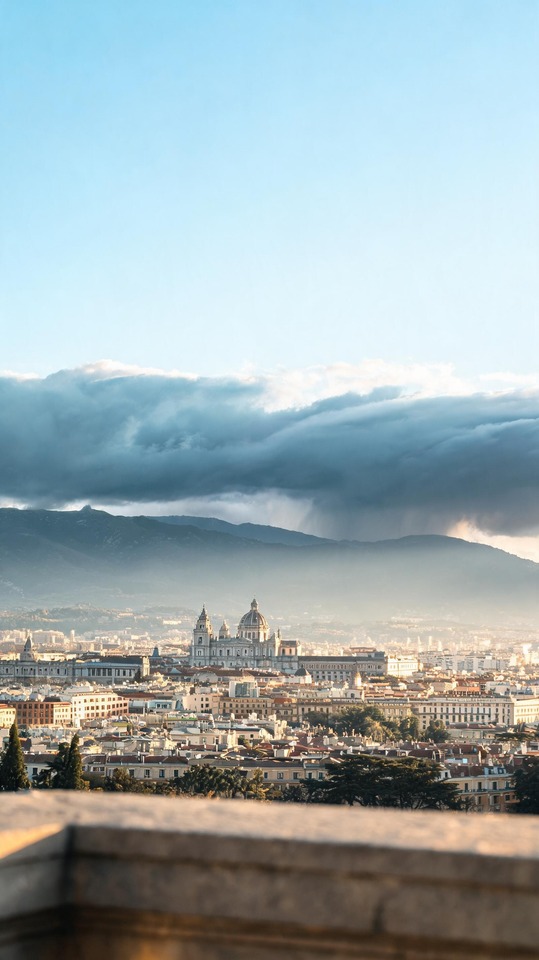 El Tiempo en Madrid Sturm - 4K Handy Hintergrund