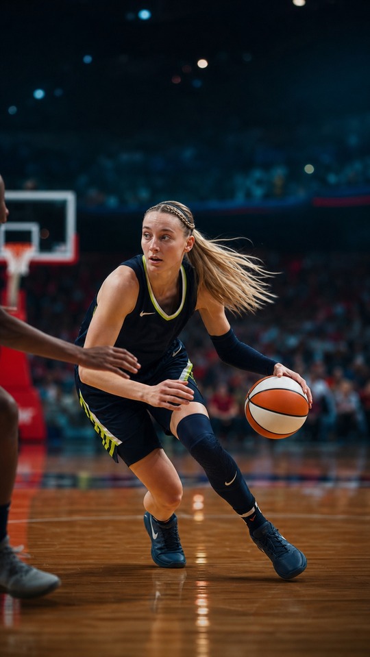 Paige Bueckers Basketball Action - 4K Phone Wallpaper