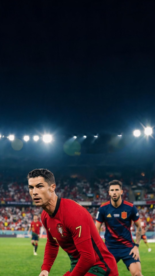 Portugal Spain World Cup Clash - 4K Football Wallpaper