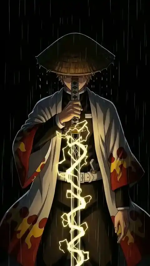 我妻善逸 雷の呼吸 雨演出 - ダイナミック壁紙