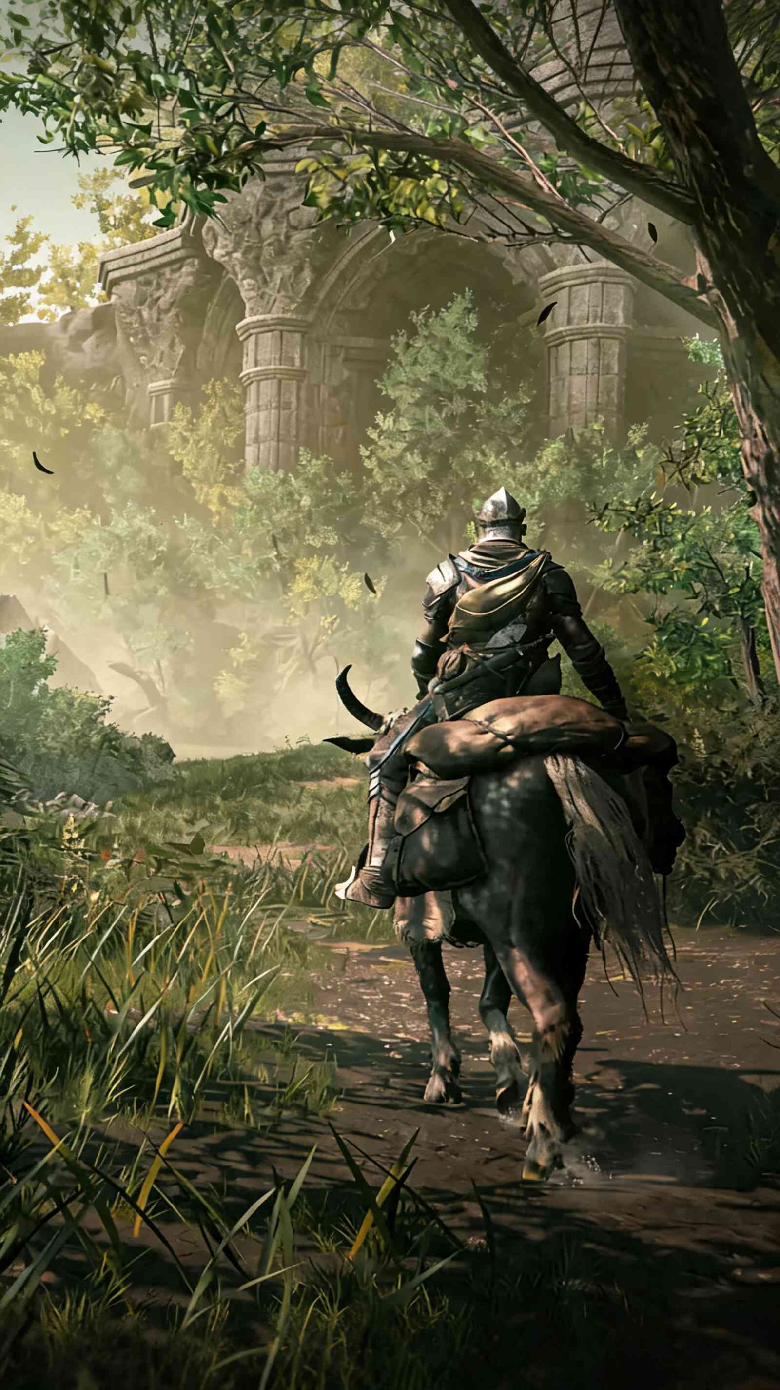 Elden Ring Ritter an Pferd 4K Handy Wallpaper