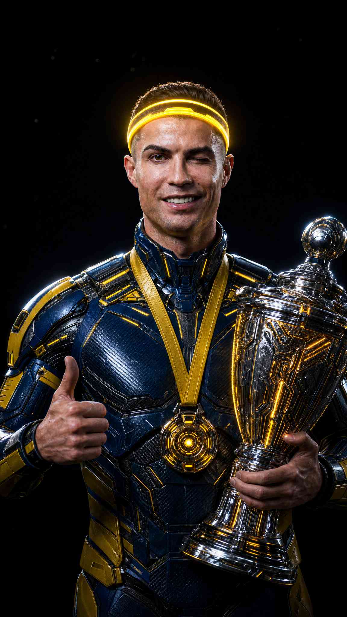 Cristiano Ronaldo Futuristic Suit - 4K Wallpaper