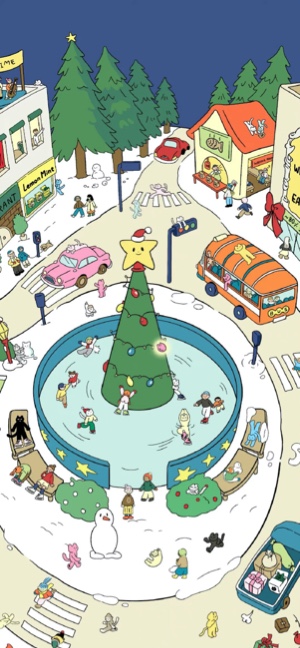 クリスマスの冬の街 イラスト - 4K 壁紙・待ち受け