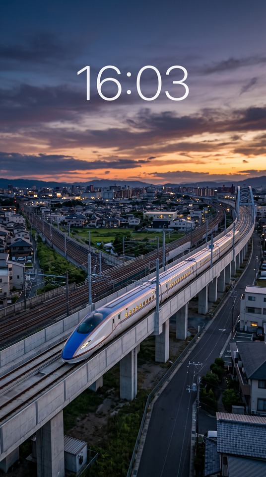 Hokuriku Shinkansen Bullet Train - 4K Phone Wallpaper